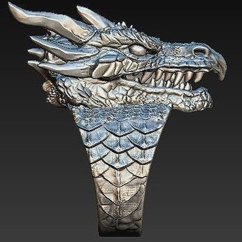 New Retro Gothic Punk Domineering Dragon Ring