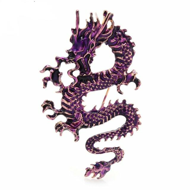 Promotional Enamel Flying Dragon Brooch Pin